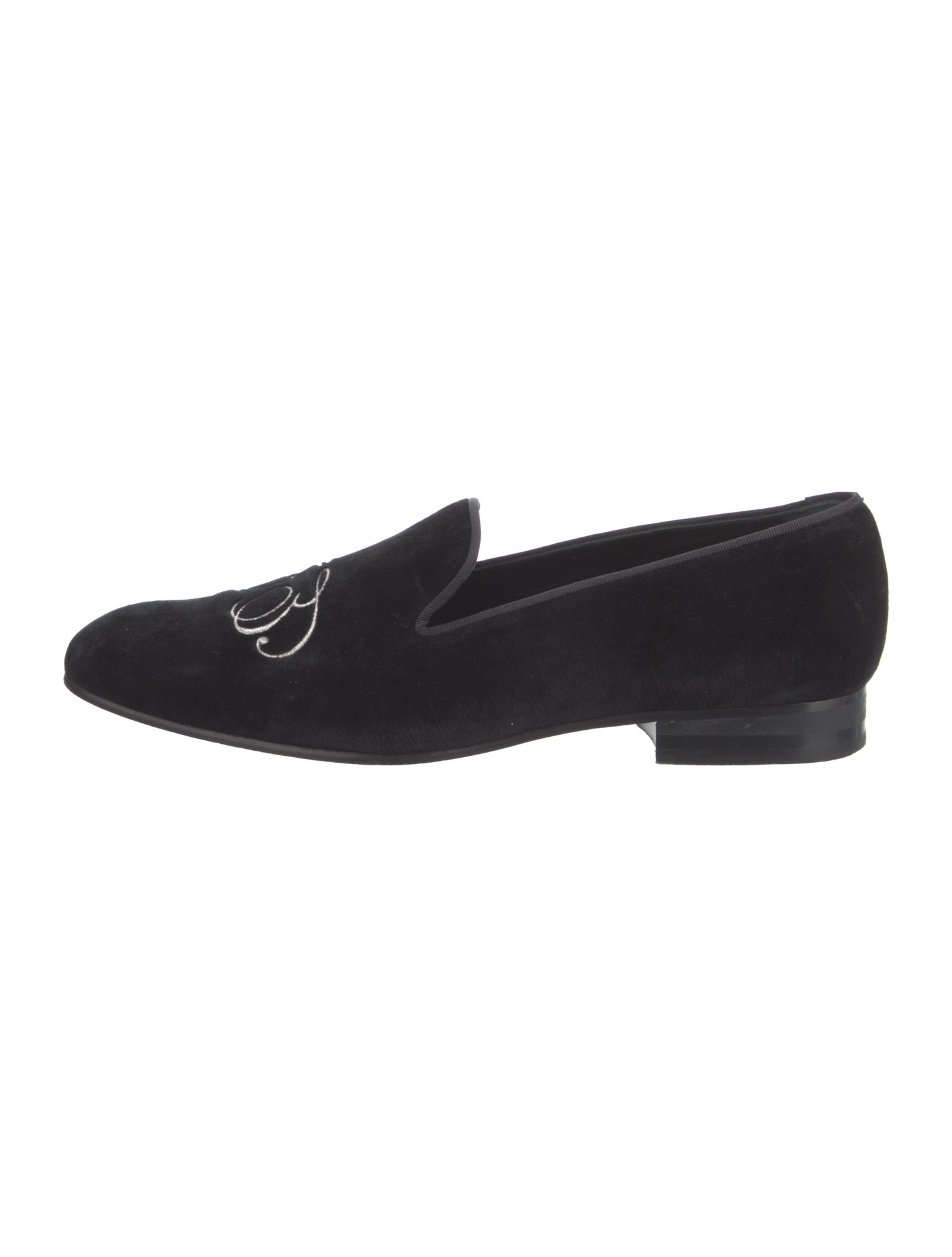 Barker Velvet Embroidered Accent Loafers