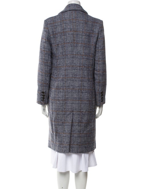 Berenice Wool Plaid Print Coat