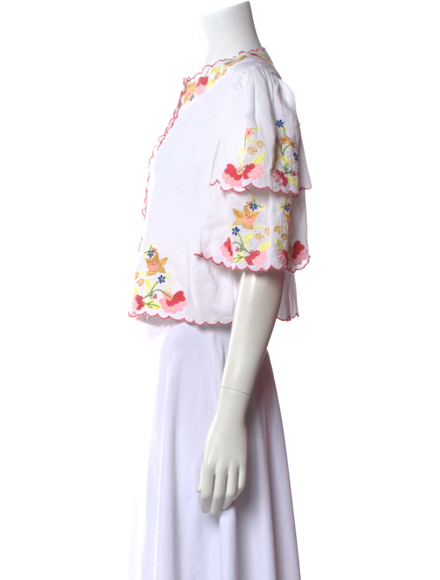 Berenice Floral Print Bateau Neckline Crop Top