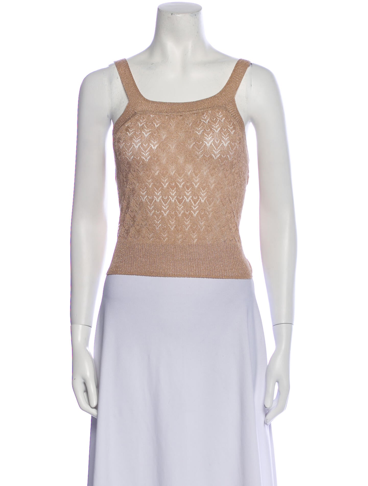 Berenice Square Neckline Sleeveless Crop Top