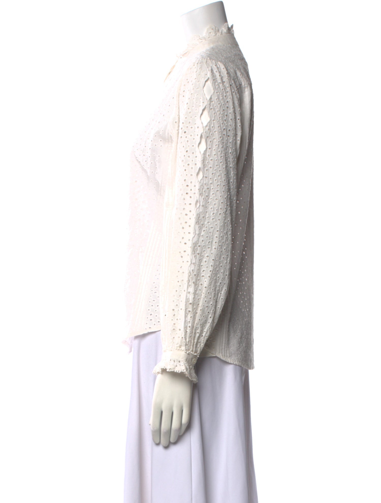 Berenice Mock Neck Long Sleeve Blouse