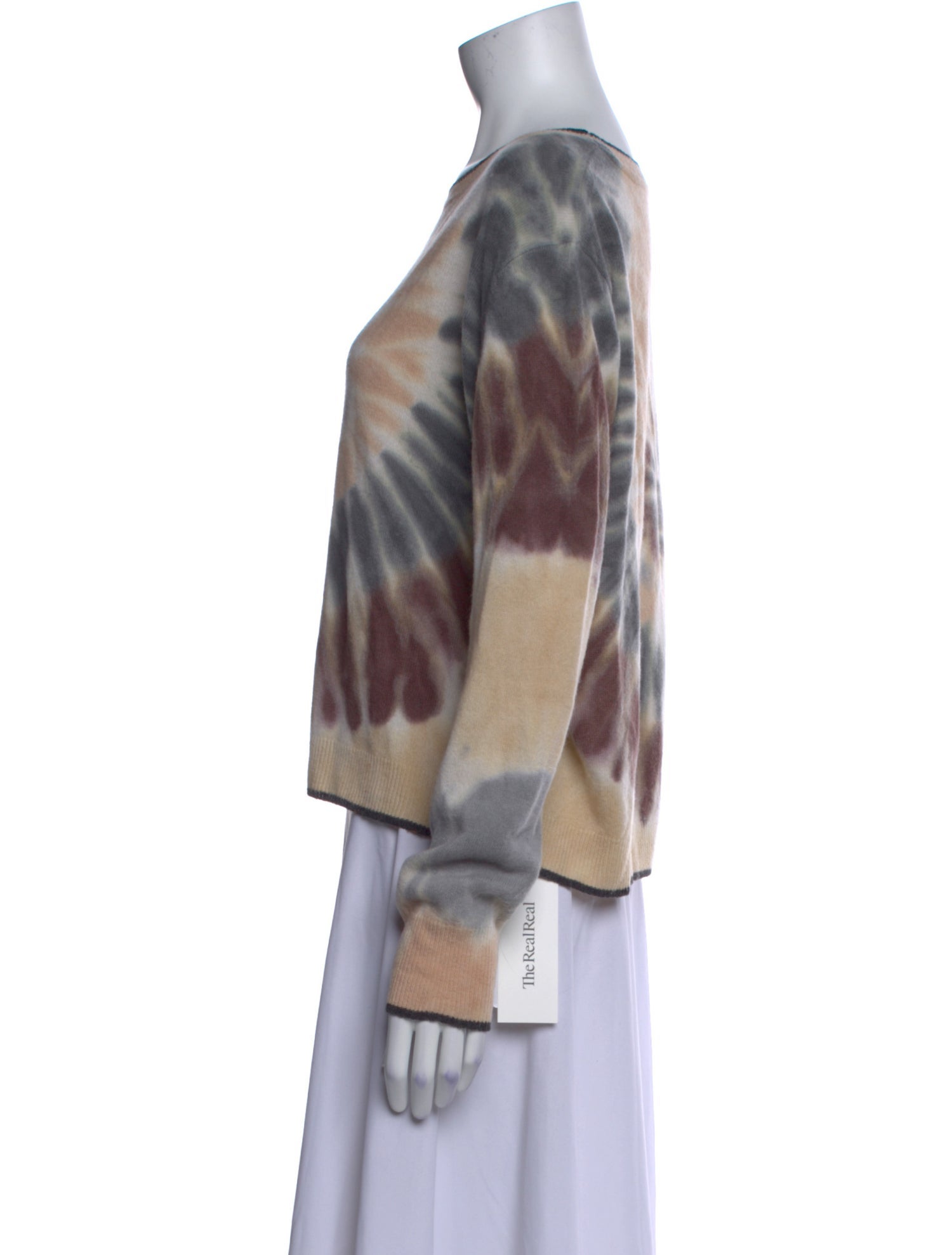 Brodie Cashmere Tie-Dye Print Sweater