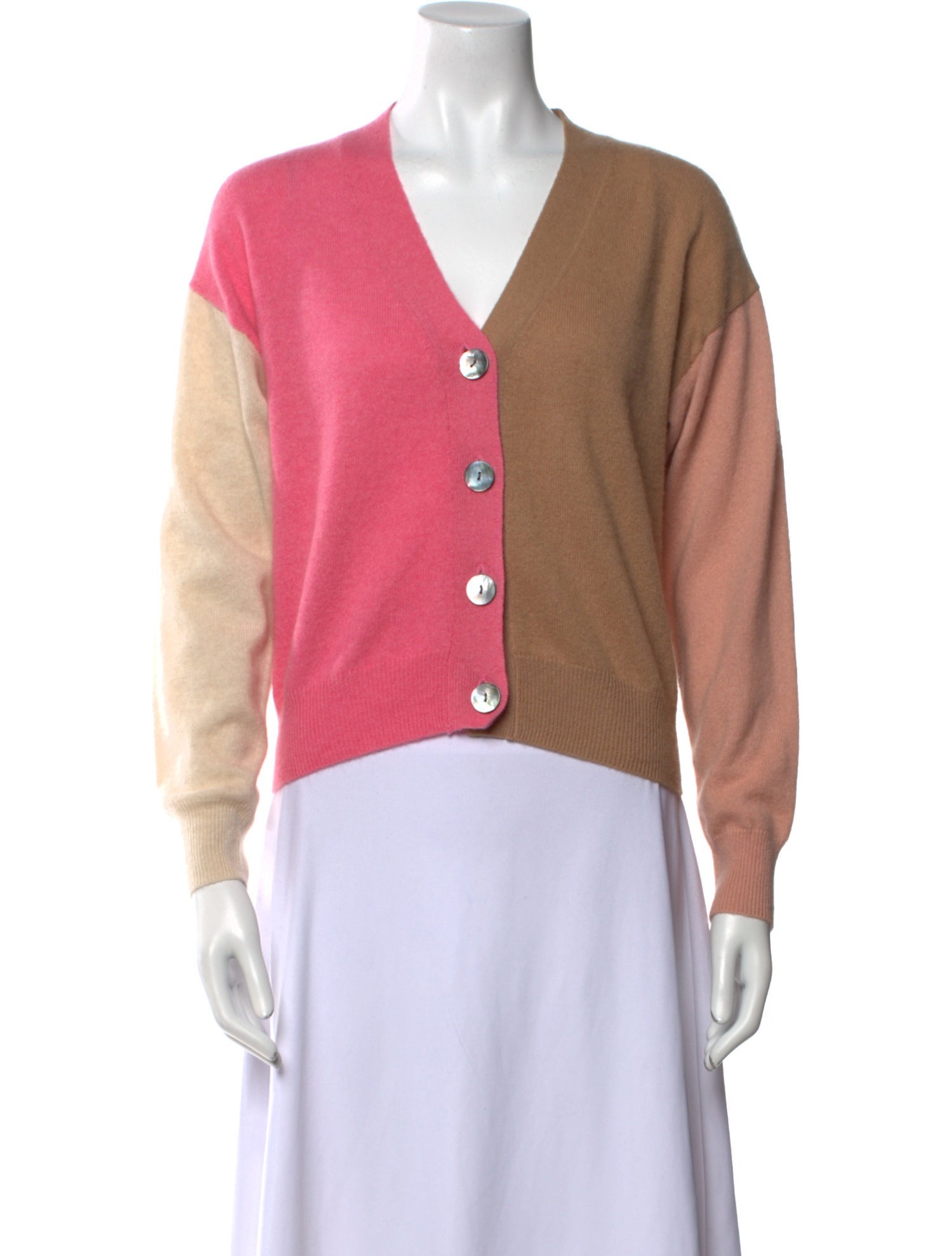 Brodie Cashmere Colorblock Pattern Sweater