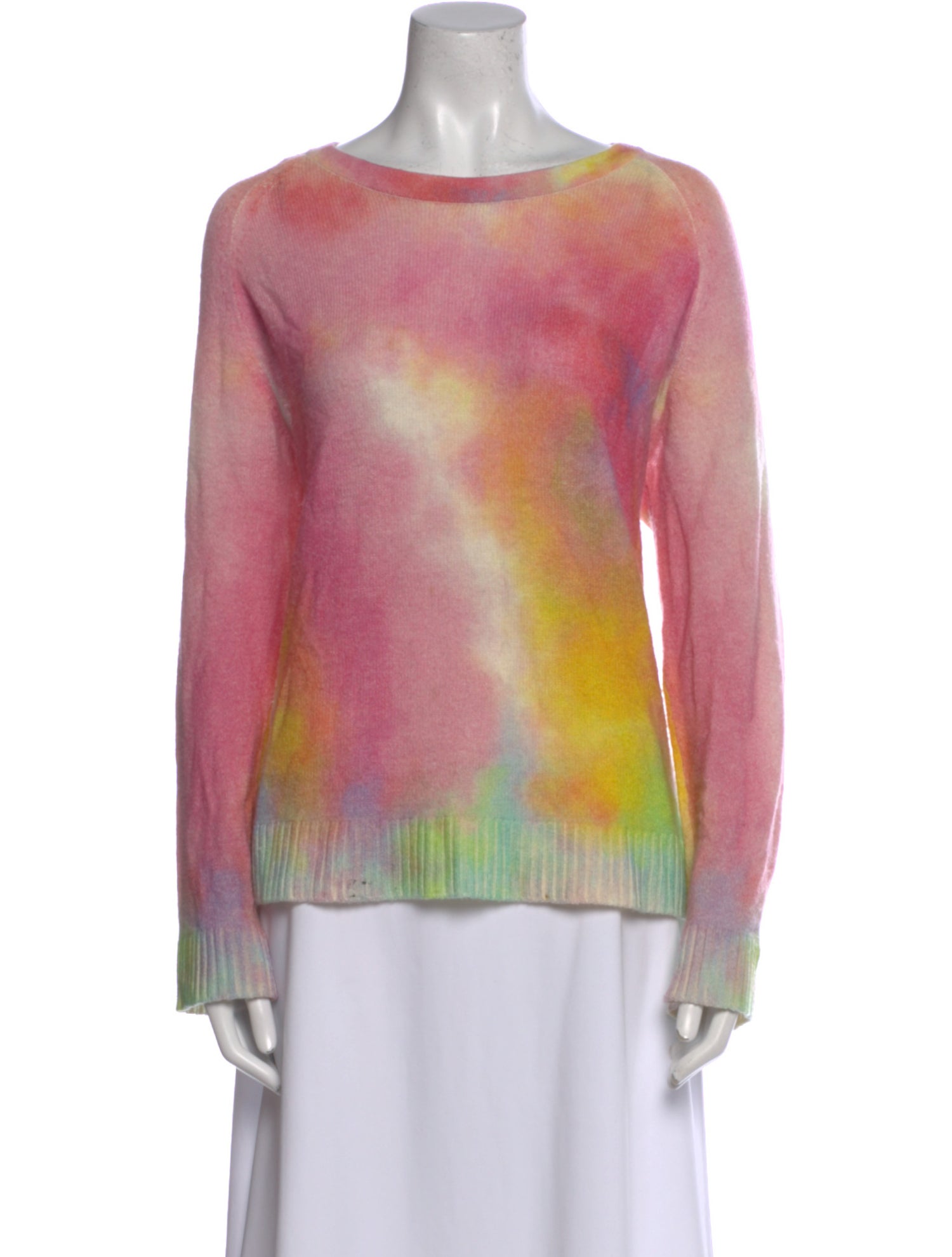 Brodie Cashmere Tie-Dye Print Sweater