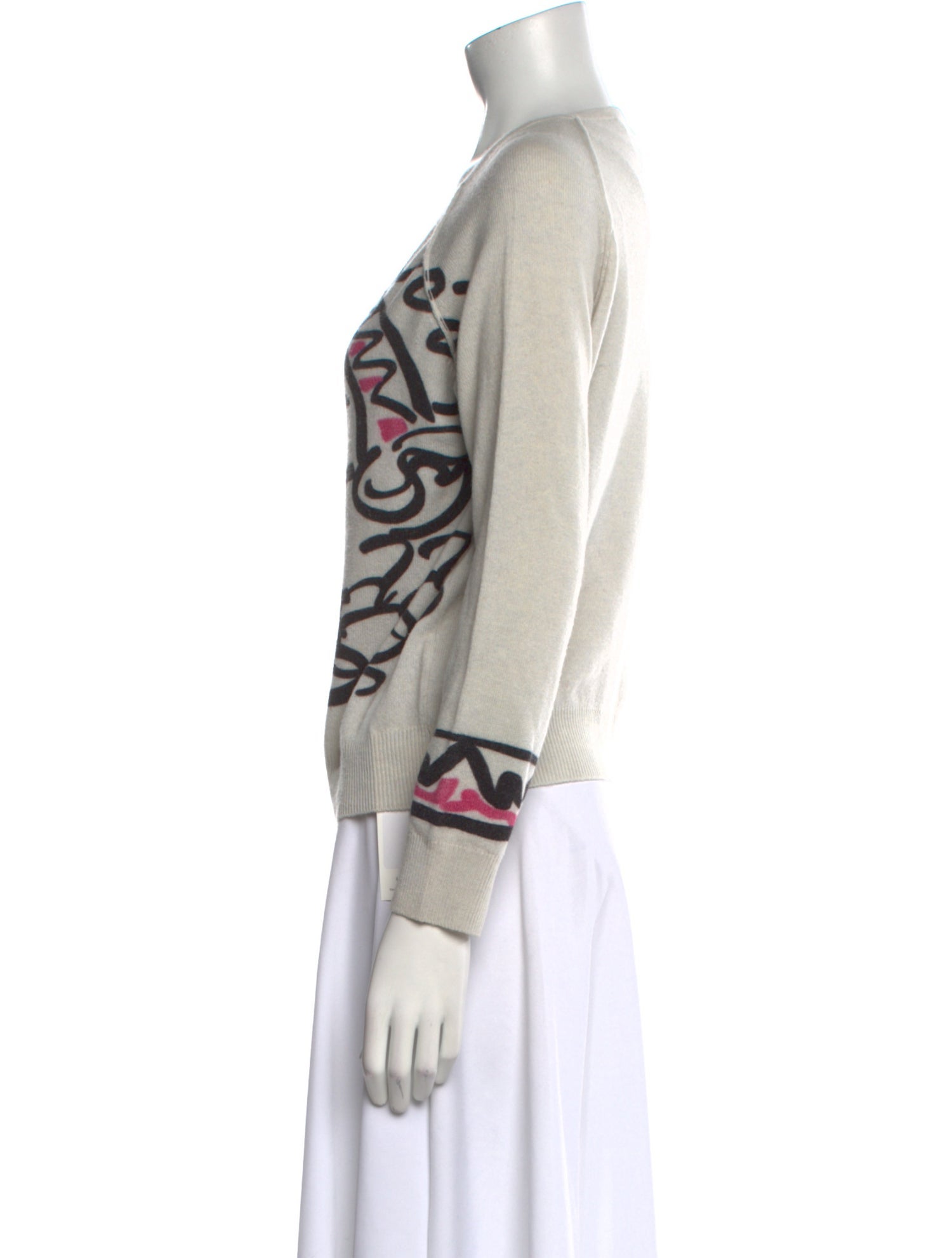 Brodie Cashmere Graphic Print Sweater