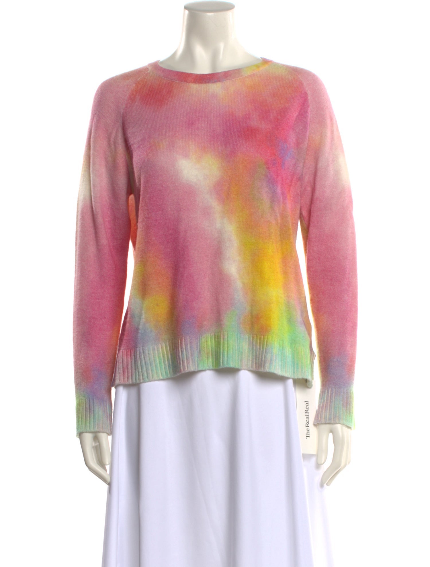Brodie Cashmere Tie-Dye Print Sweater