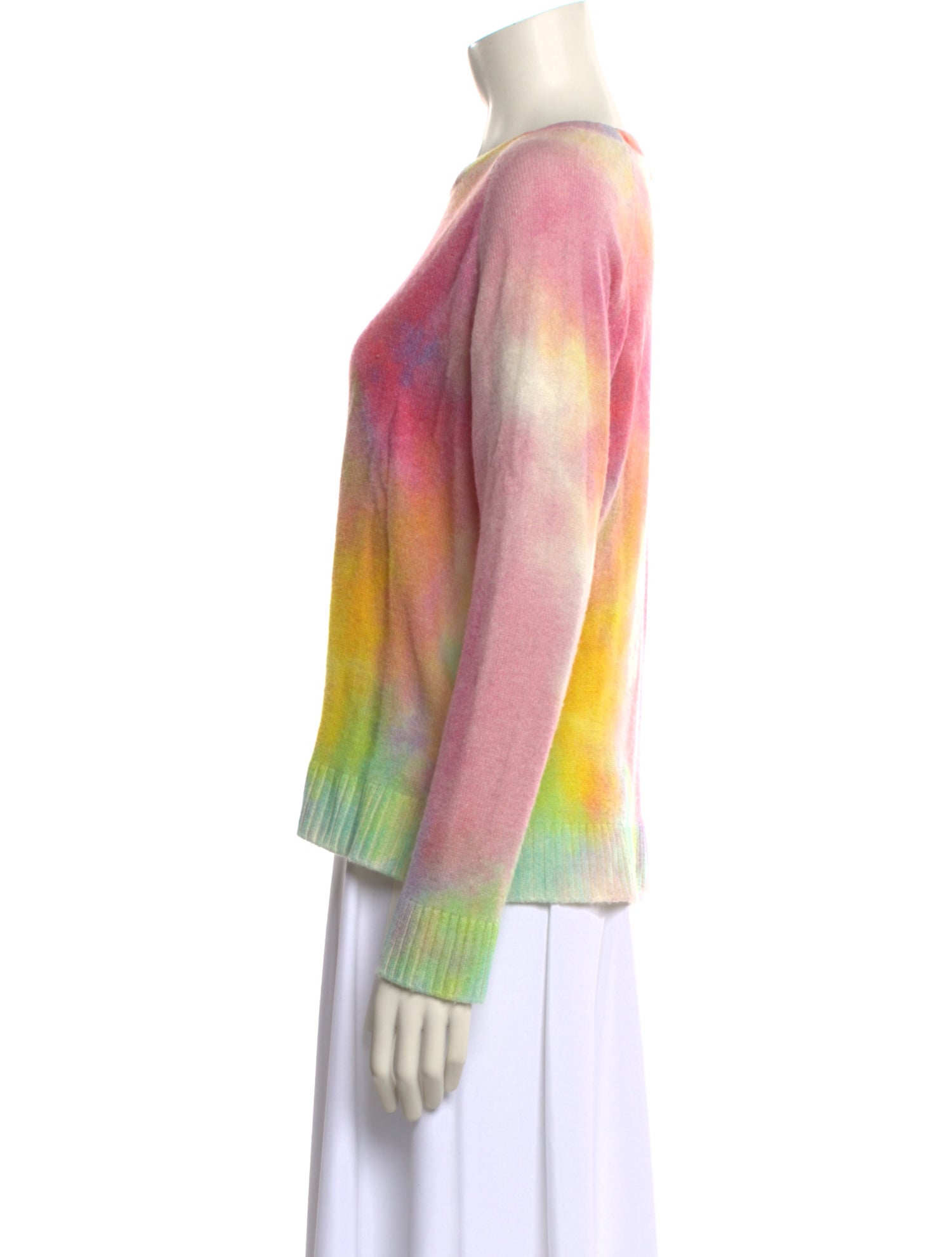 Brodie Cashmere Tie-Dye Print Sweater