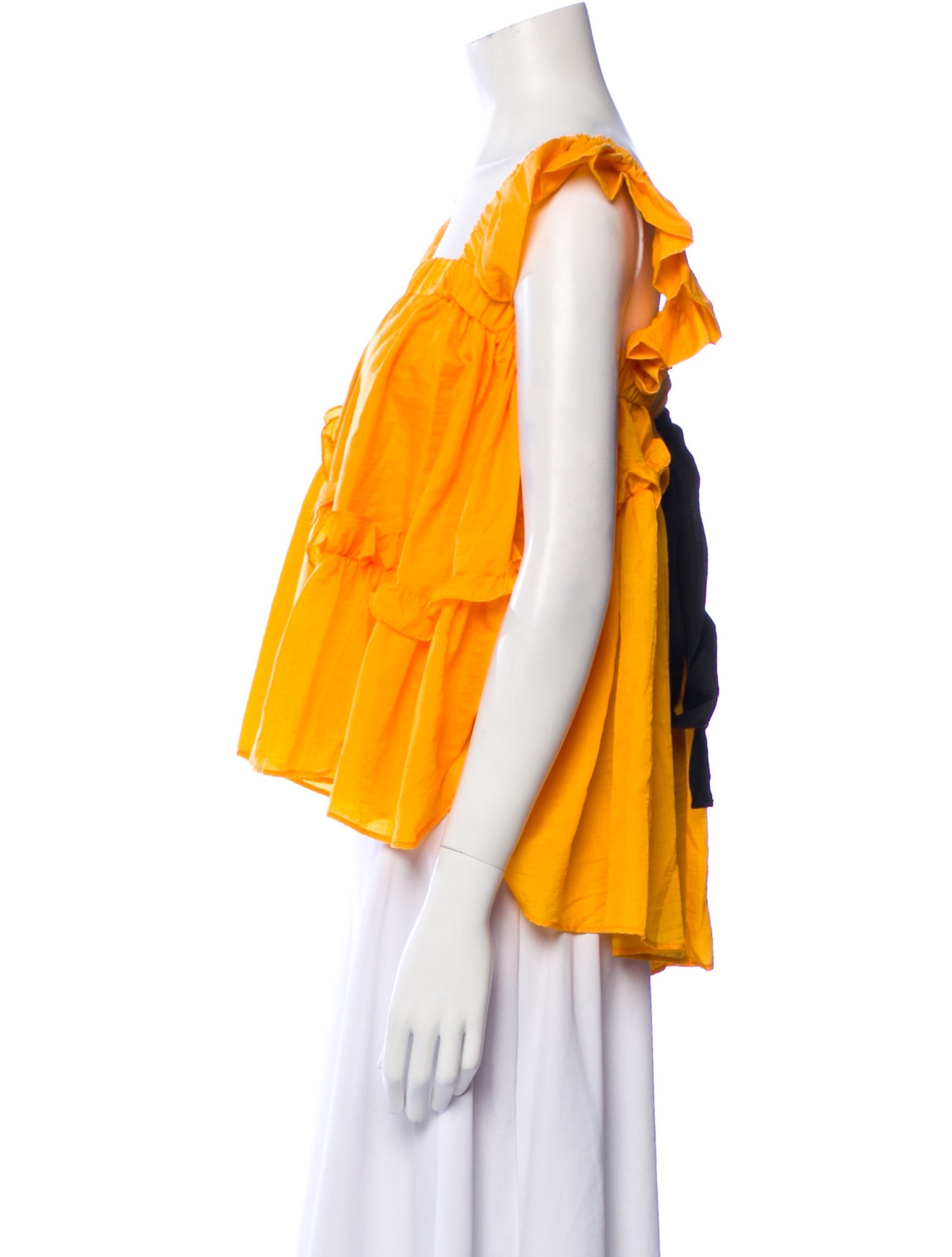 Brøgger Square Neckline Short Sleeve Crop Top