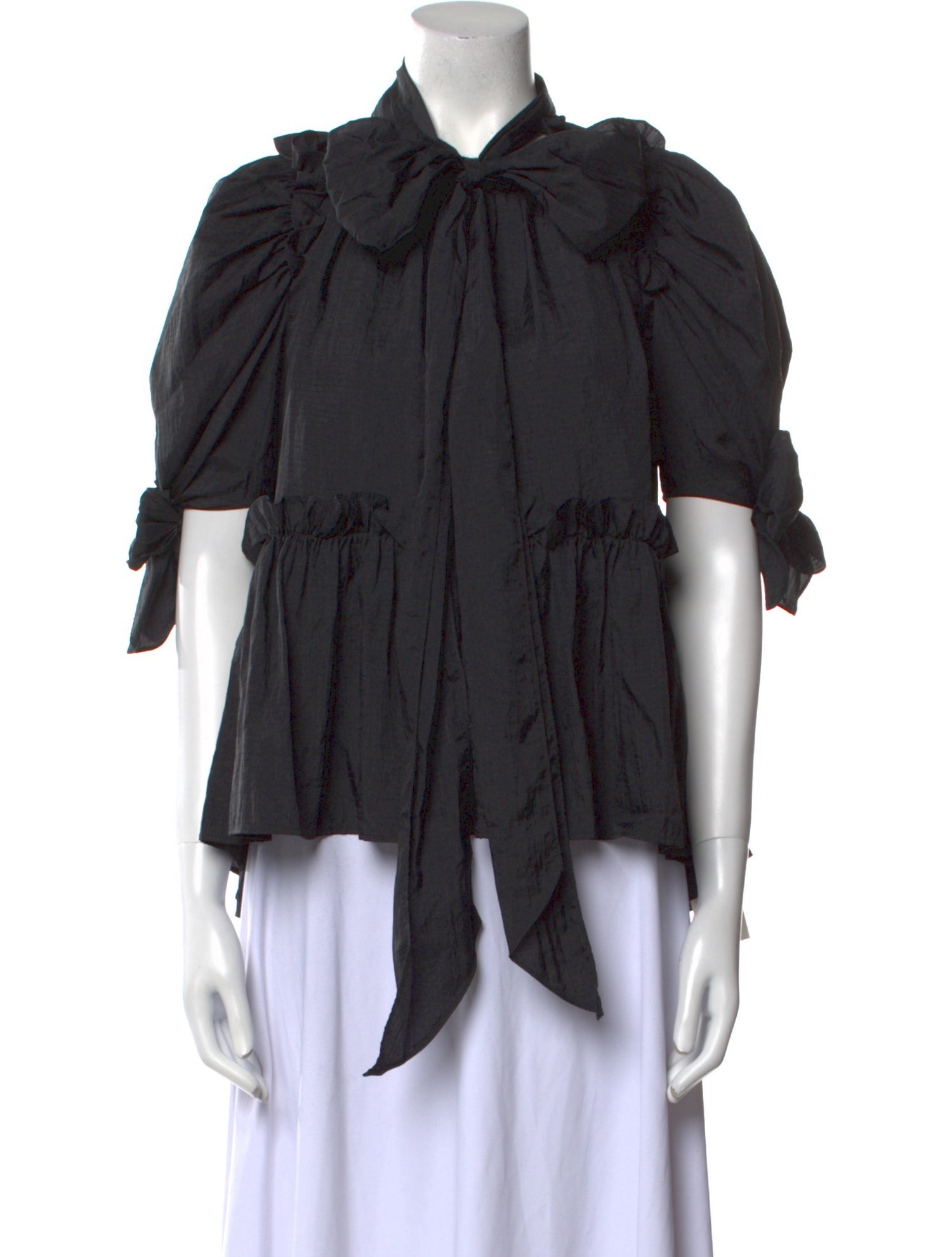 Brøgger Nylon Tie Neck Blouse