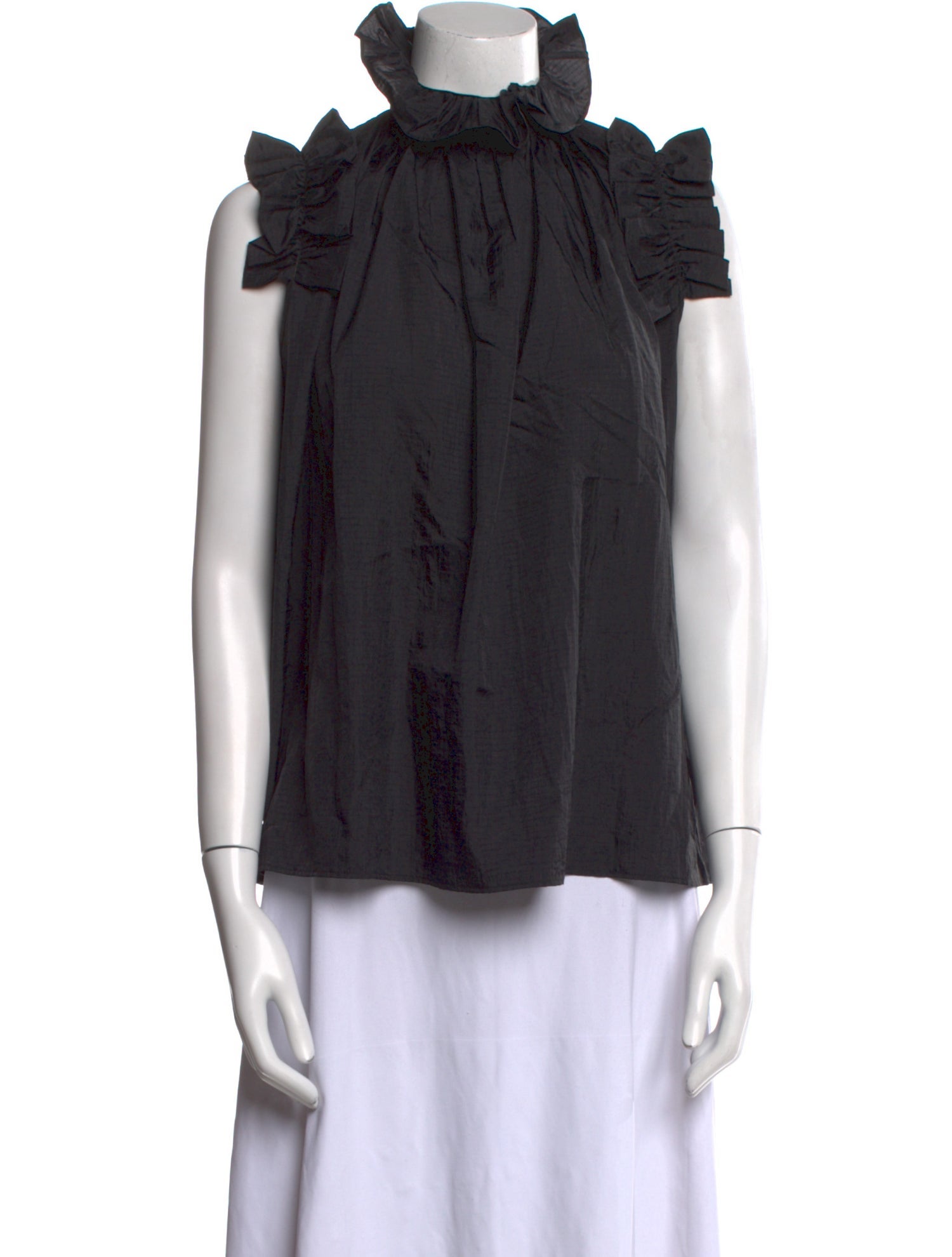 Brøgger Mock Neck Sleeveless Blouse