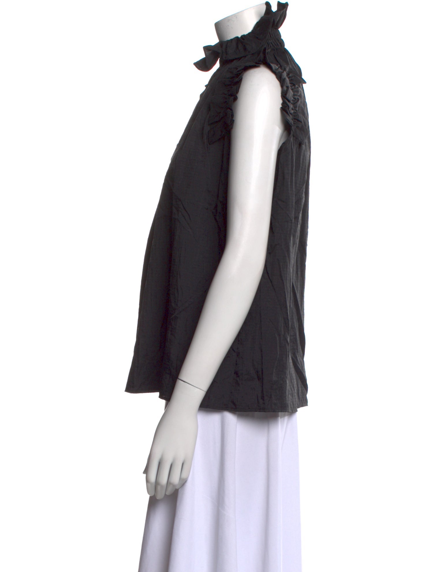 Brøgger Mock Neck Sleeveless Blouse