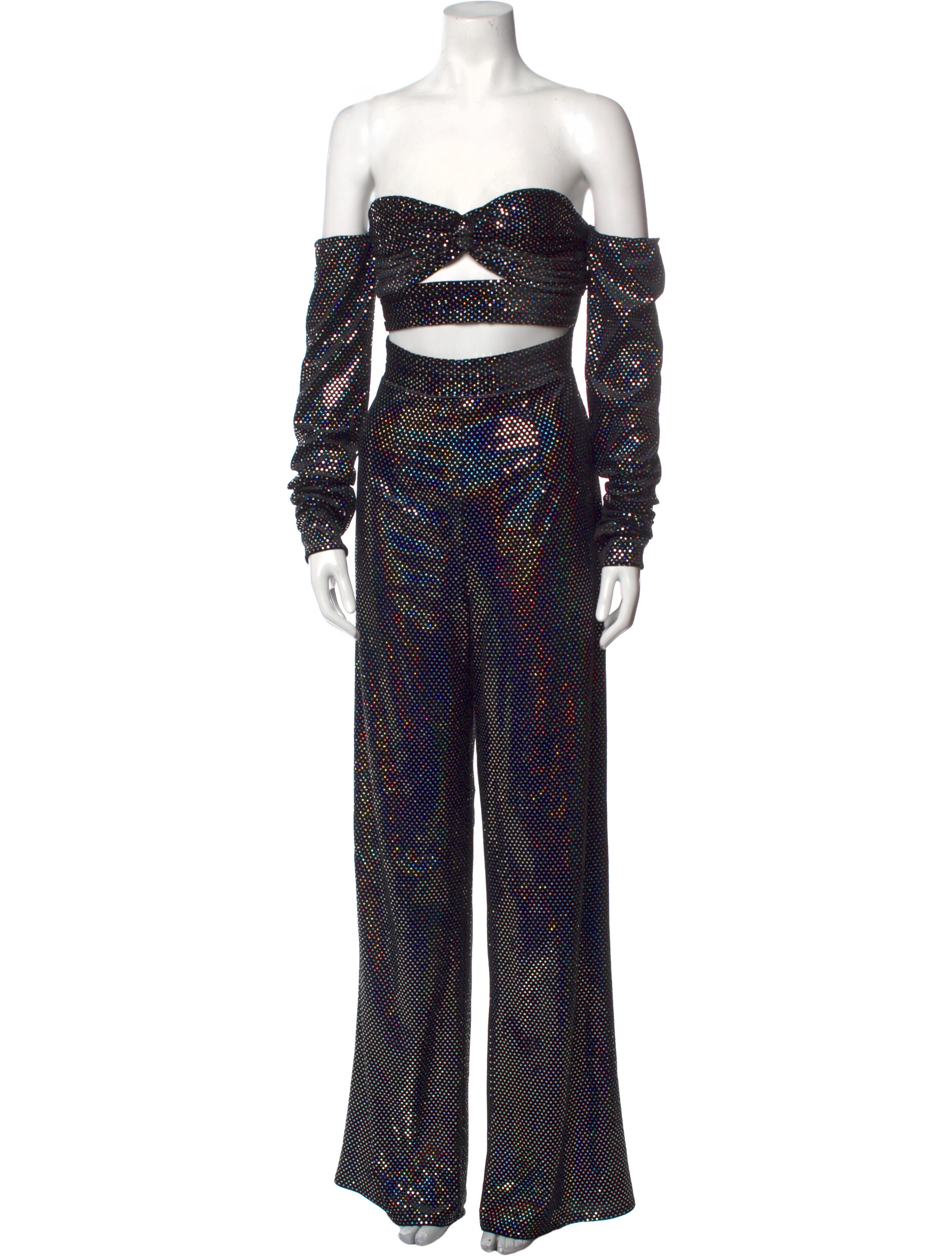Bronx & Banco Printed Off-The-Shoulder Jumpsuit