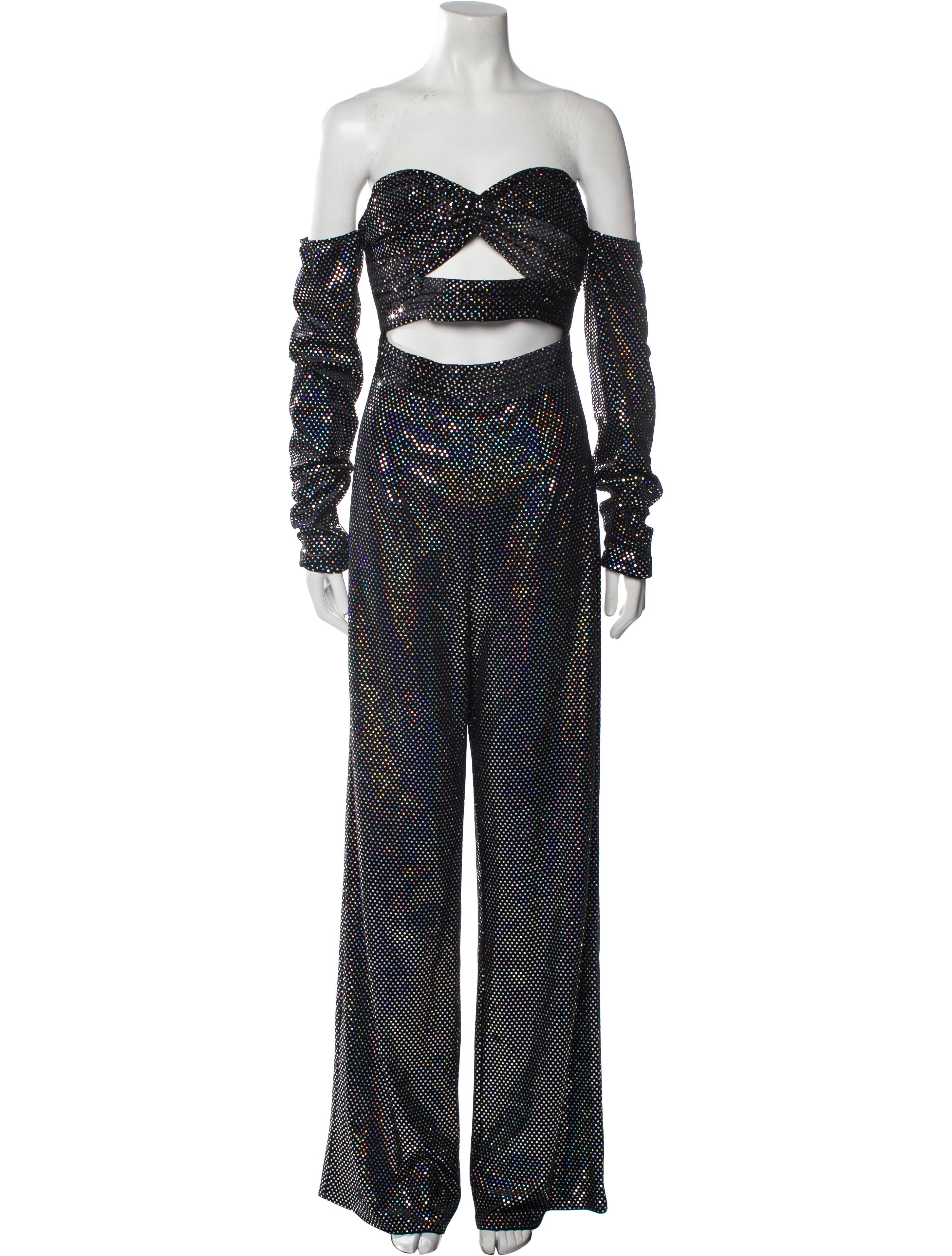 Bronx & Banco Printed Off-The-Shoulder Jumpsuit