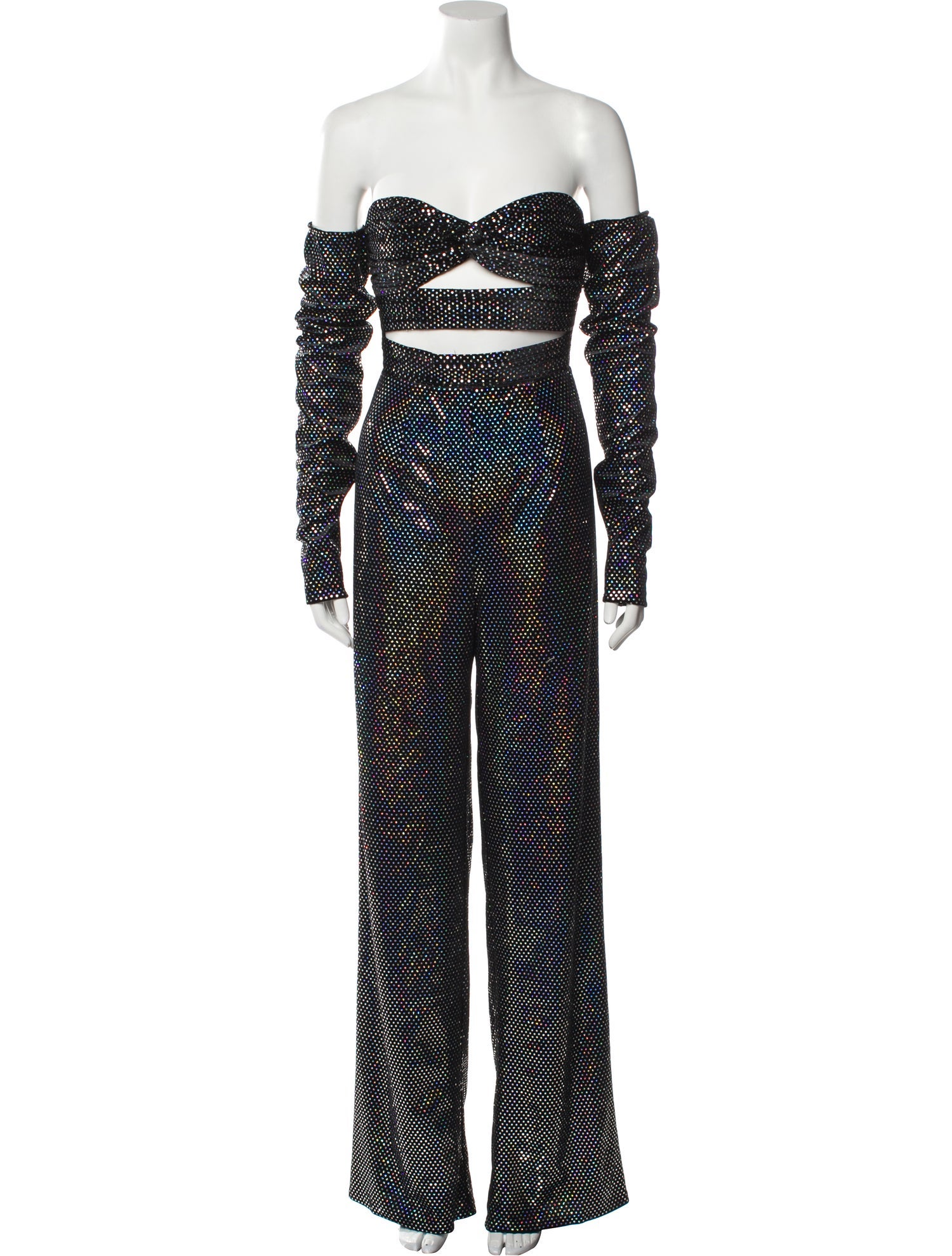 Bronx & Banco Printed Strapless Jumpsuit