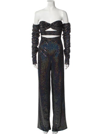 Bronx & Banco Printed Strapless Jumpsuit