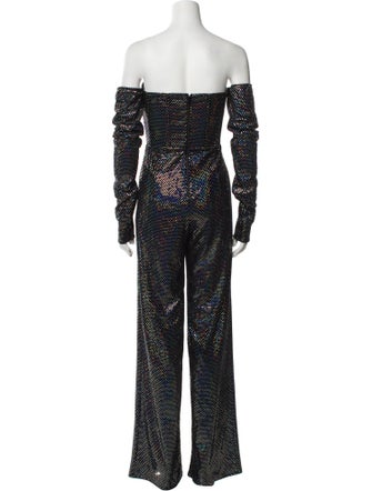 Bronx & Banco Printed Strapless Jumpsuit