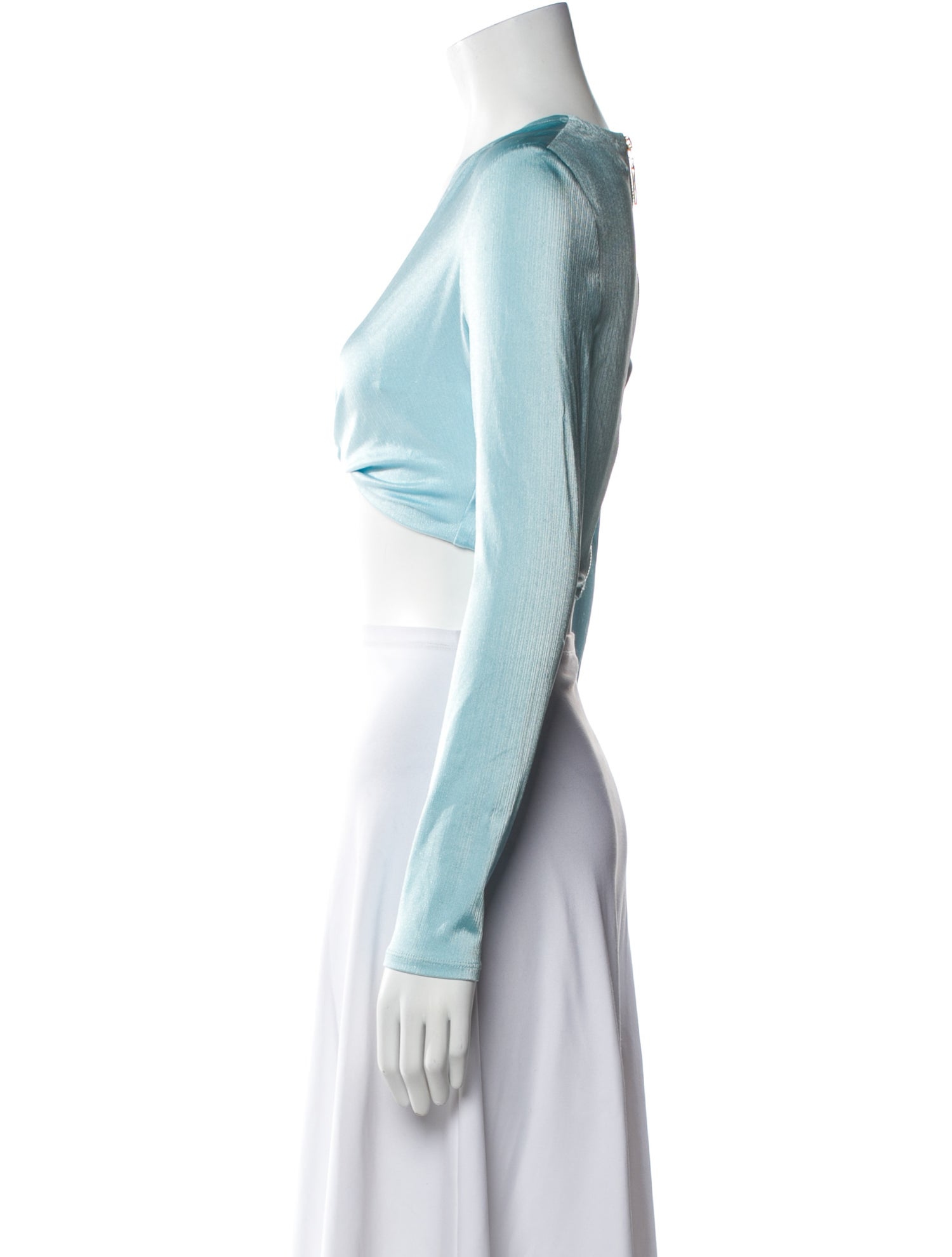 Bronx & Banco V-Neck Long Sleeve Crop Top