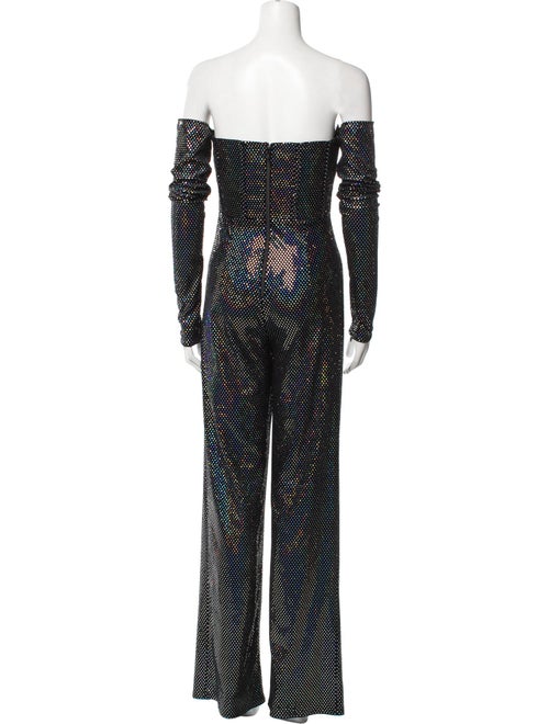 Bronx & Banco Polka Dot Print Off-The-Shoulder Jumpsuit