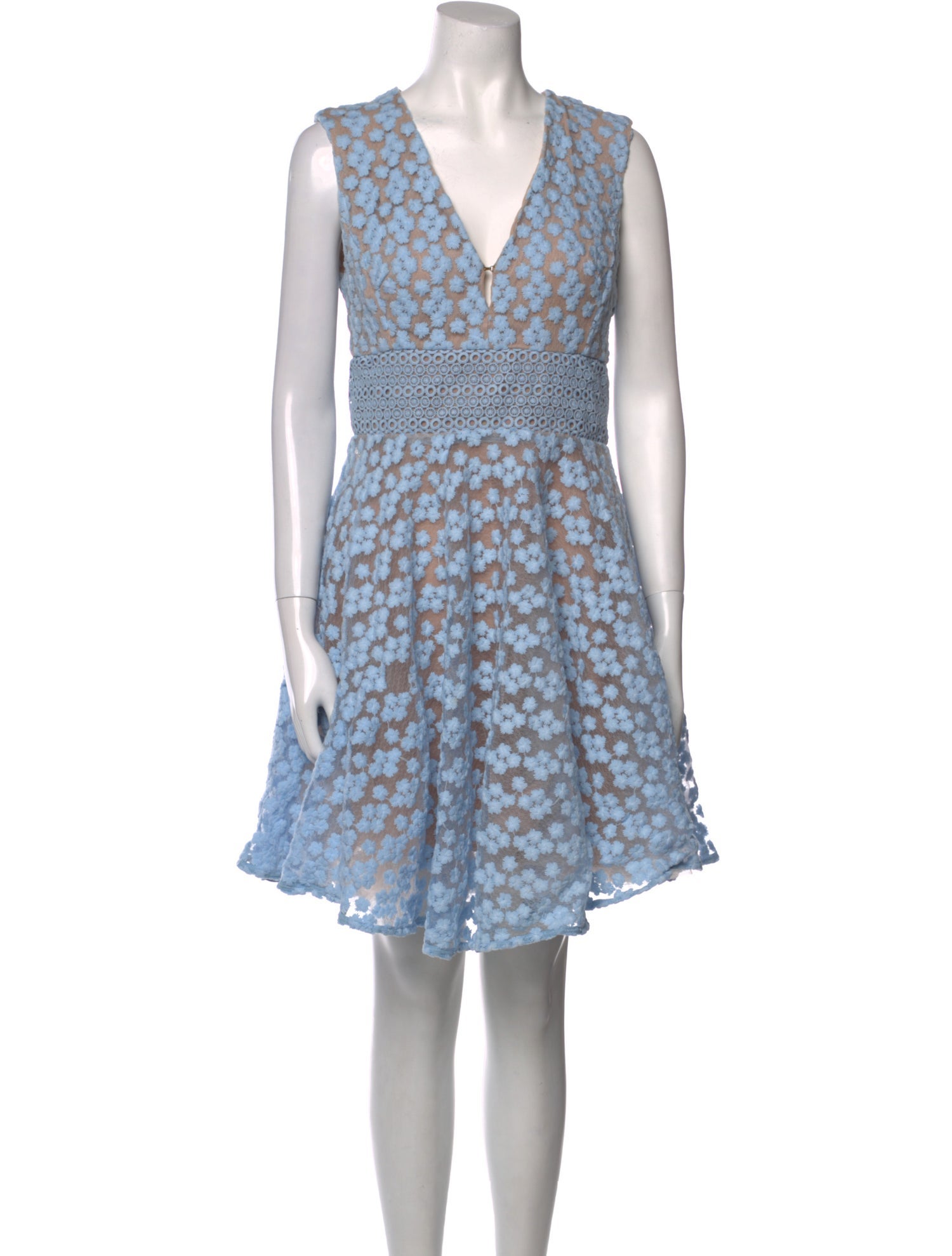 Bronx & Banco Lace Pattern Mini Dress