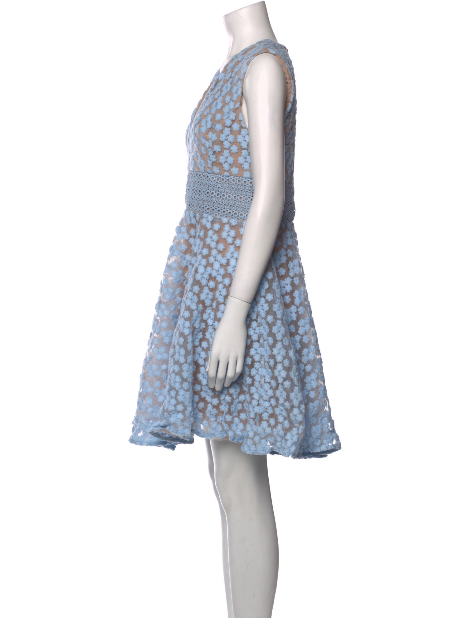 Bronx & Banco Lace Pattern Mini Dress