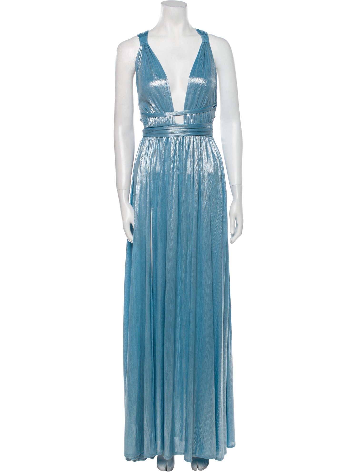 Bronx & Banco Plunge Neckline Long Dress