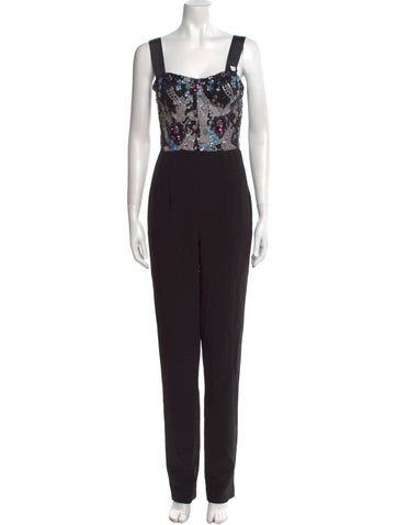 Bronx & Banco Jumpsuits and Rompers Lace Pattern Square Neckline Jumpsuit M