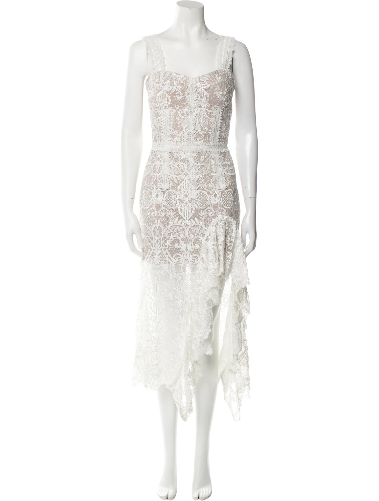 Bronx & Banco Lace Pattern Long Dress