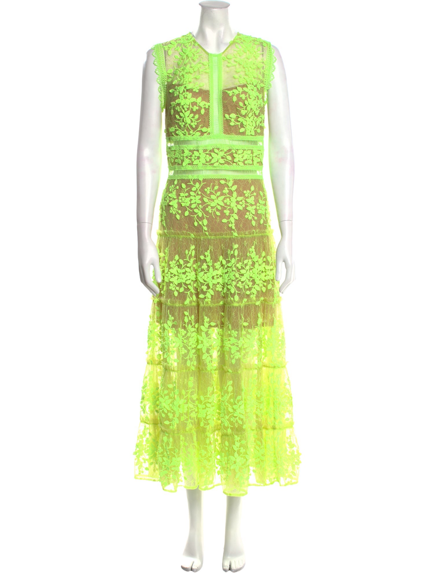 Bronx & Banco Lace Pattern Long Dress
