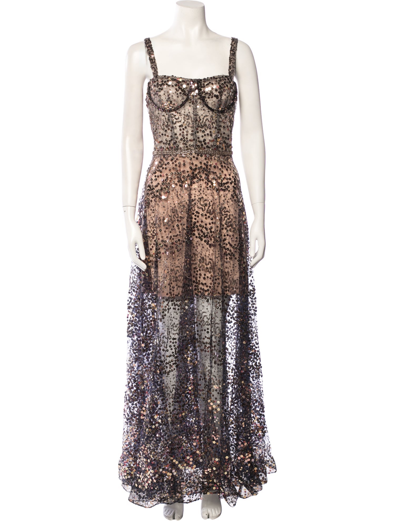 Bronx & Banco Lace Pattern Long Dress w/ Tags