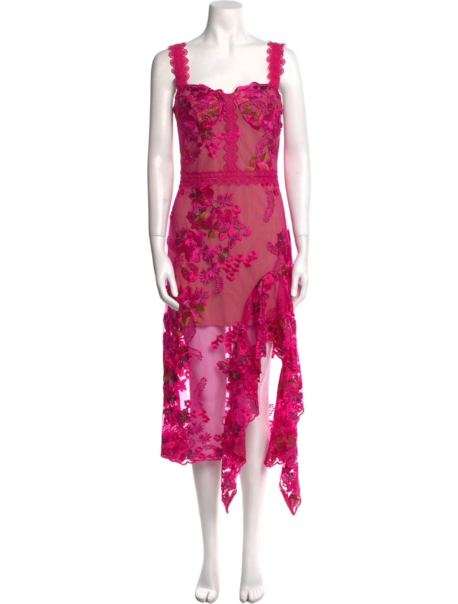 Bronx & Banco Lace Pattern Midi Length Dress