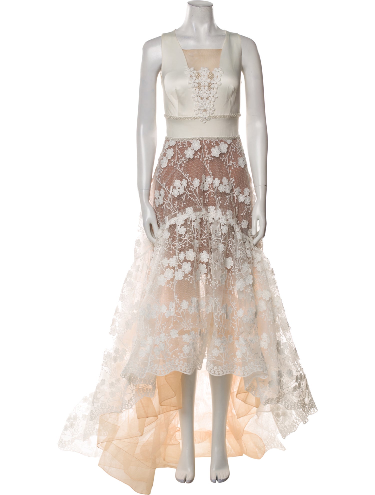 Bronx & Banco Lace Pattern Long Dress