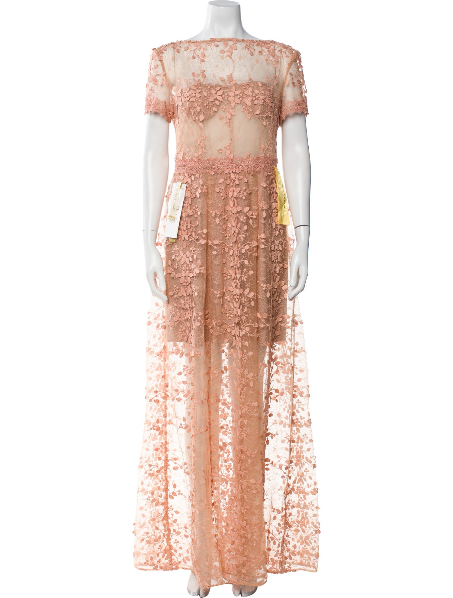 Bronx & Banco Lace Pattern Long Dress w/ Tags