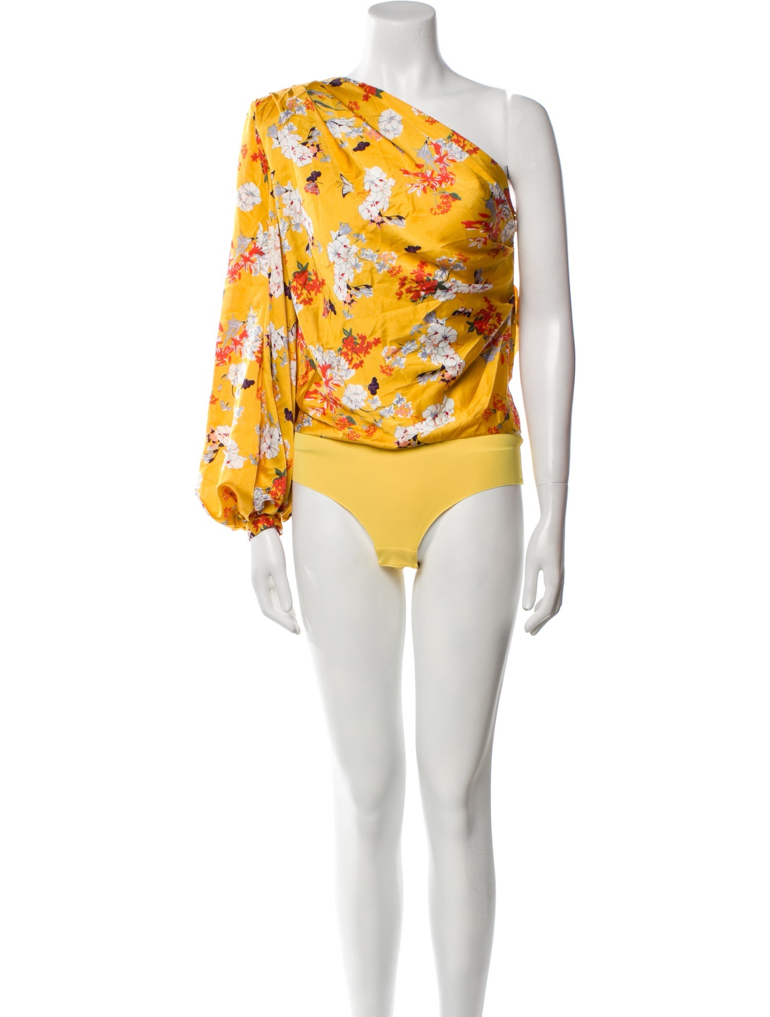 Bronx & Banco Floral Print One-Shoulder Bodysuit w/ Tags