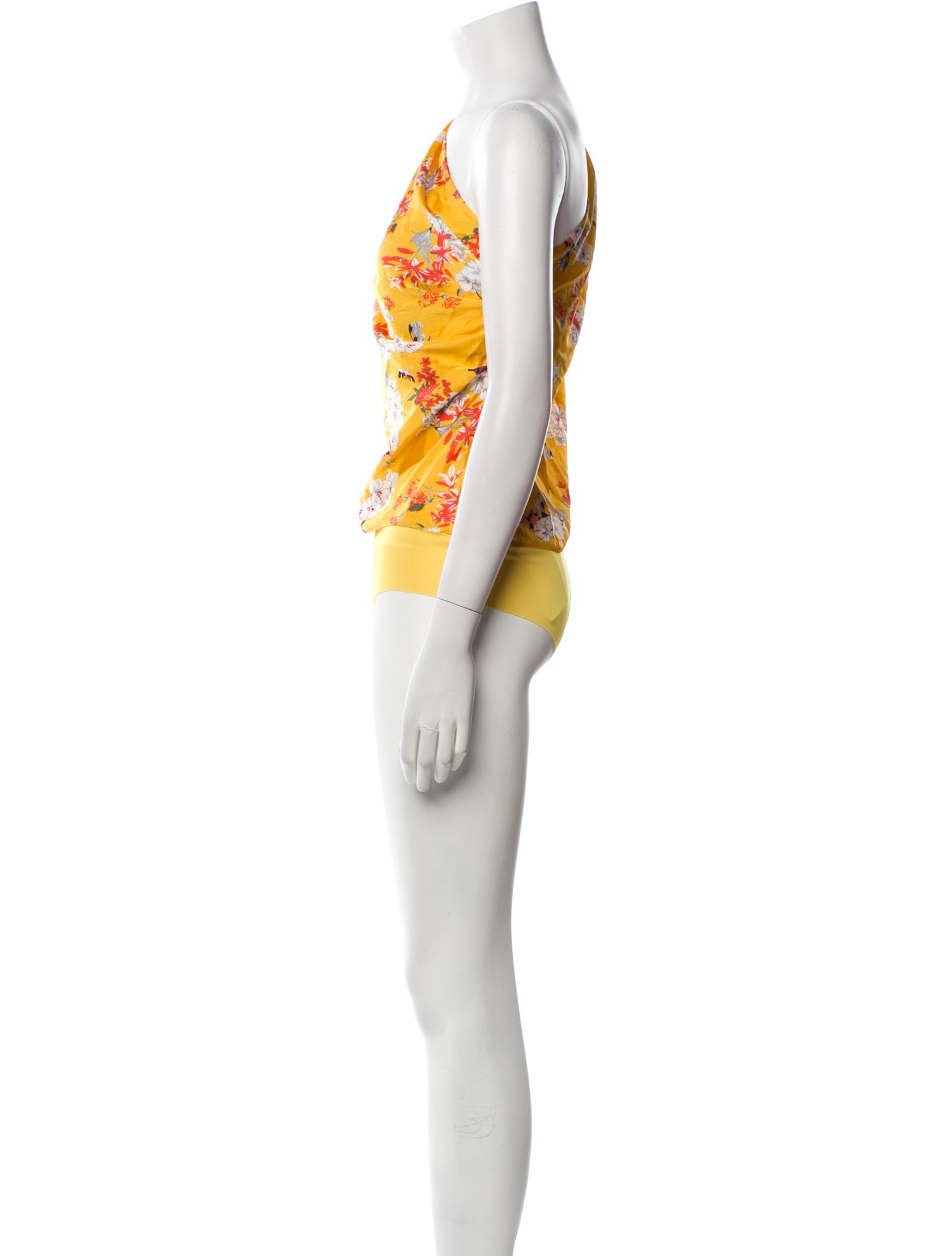 Bronx & Banco Floral Print One-Shoulder Bodysuit w/ Tags