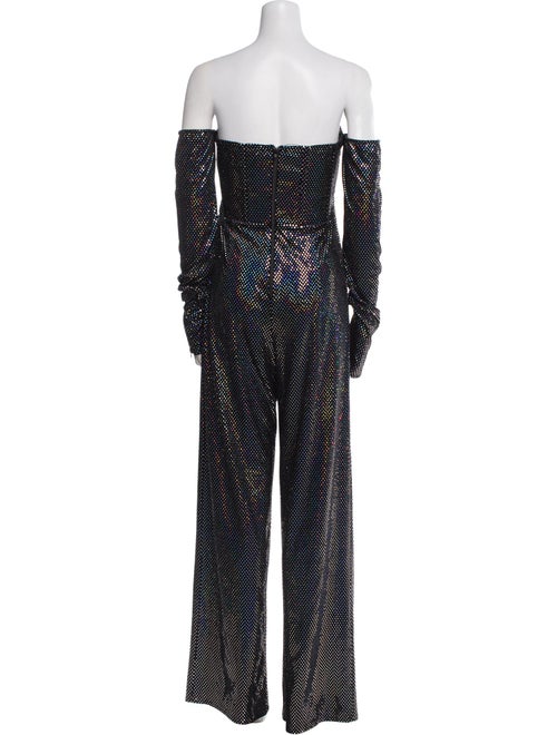 Bronx & Banco Polka Dot Print Off-The-Shoulder Jumpsuit