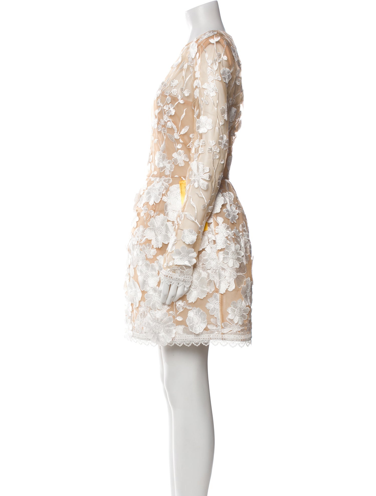 Bronx & Banco Lace Pattern Mini Dress