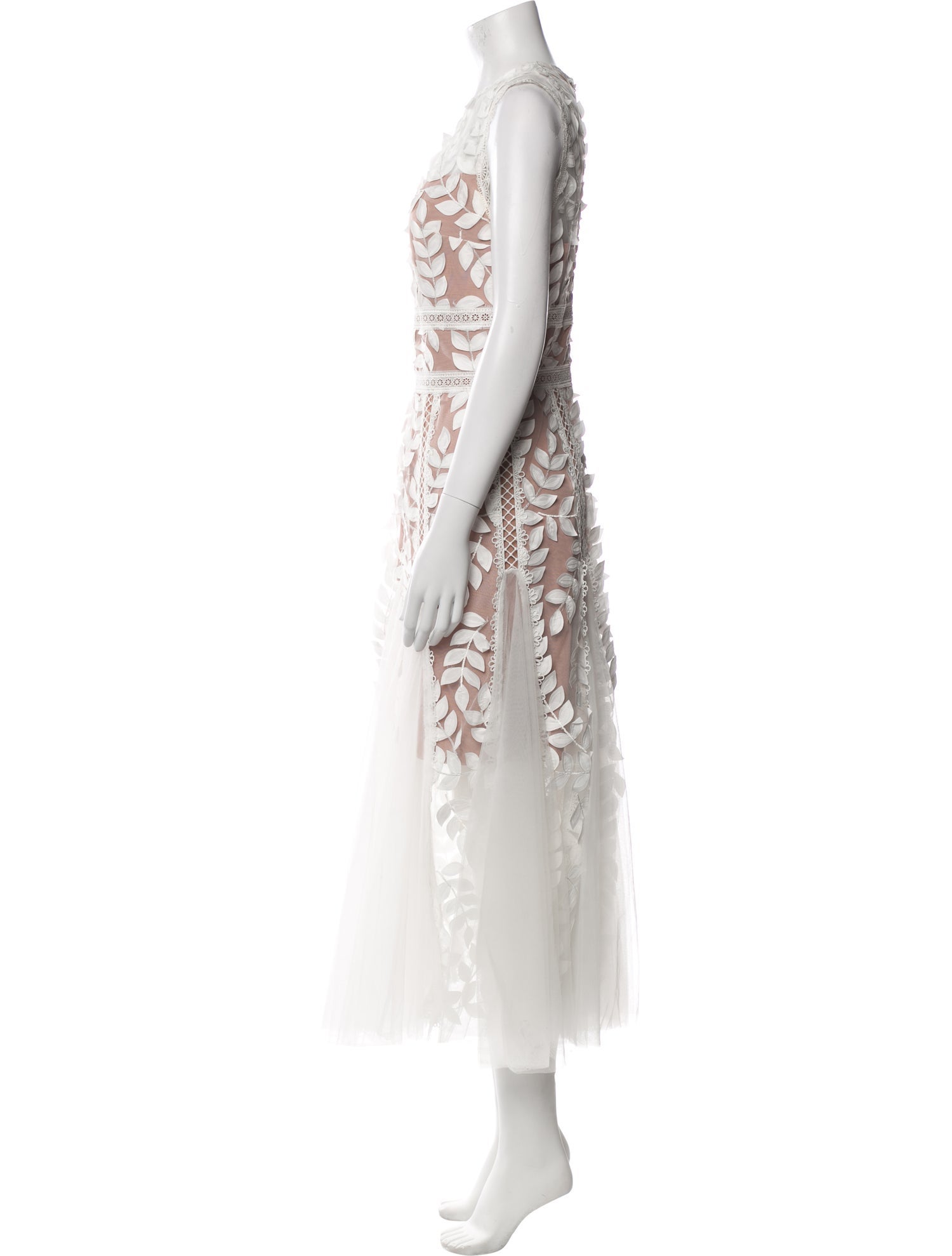 Bronx & Banco Lace Pattern Long Dress