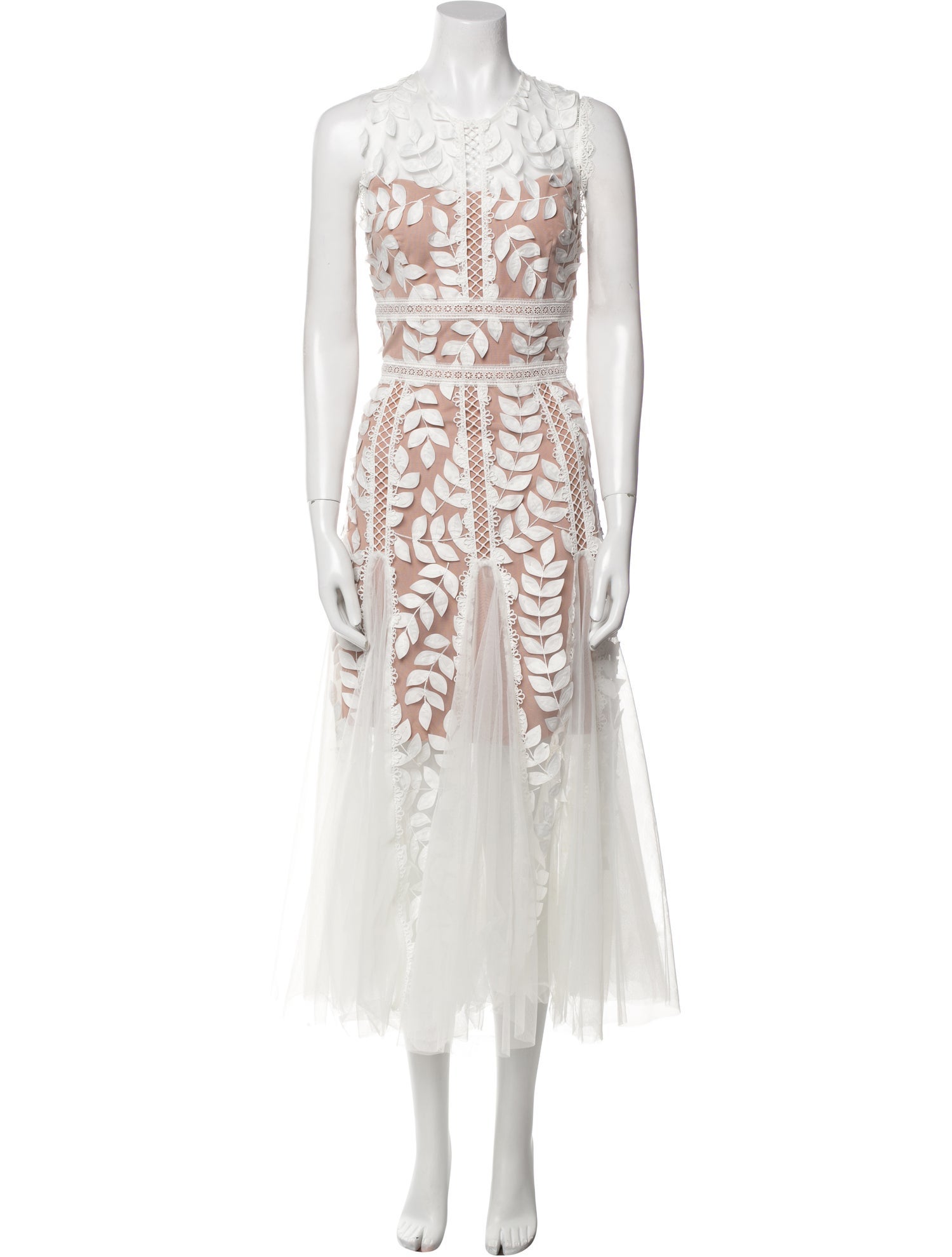 Bronx & Banco Lace Pattern Long Dress