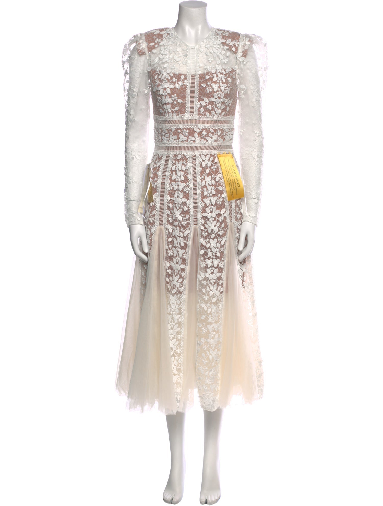 Bronx & Banco Lace Pattern Long Dress w/ Tags