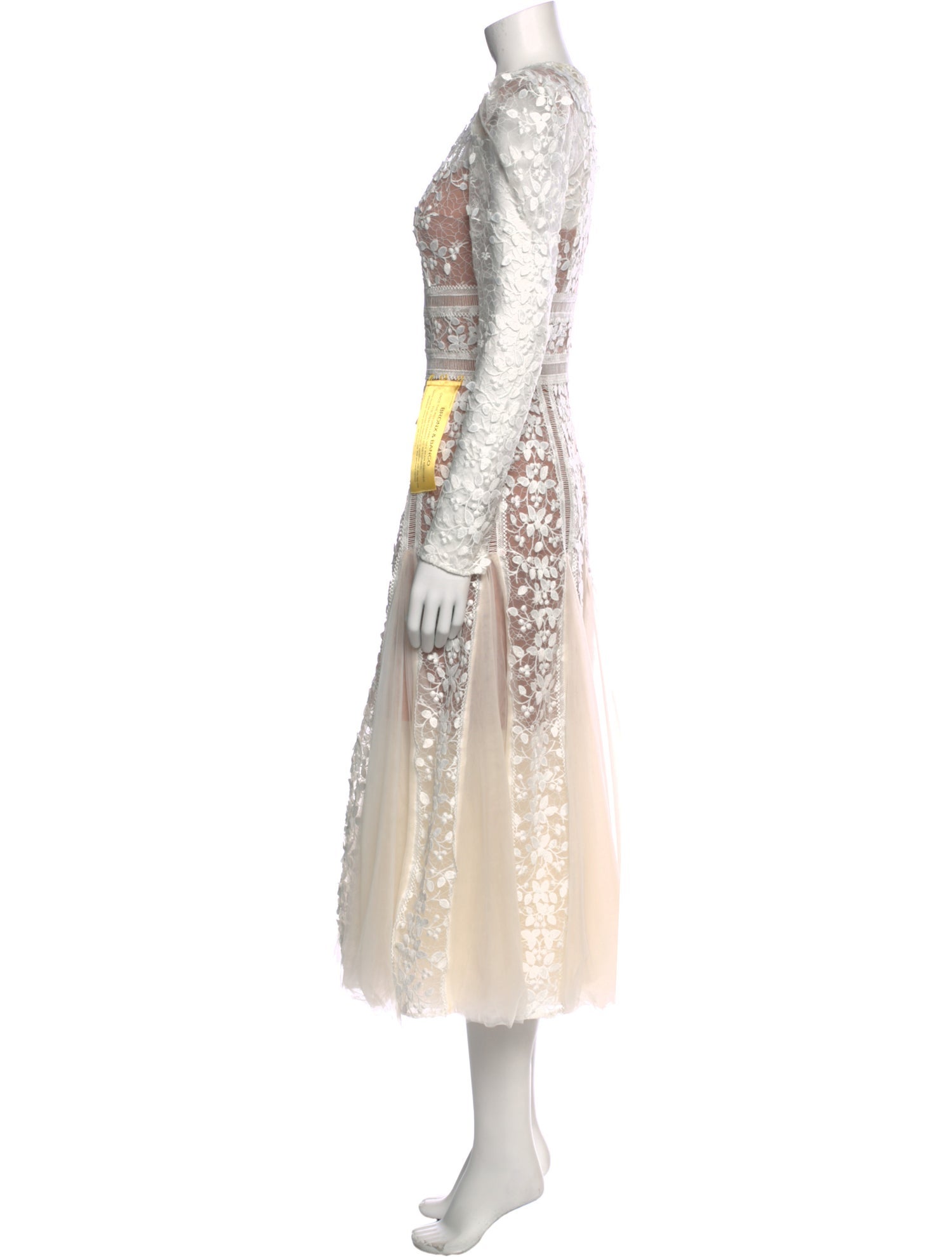 Bronx & Banco Lace Pattern Long Dress w/ Tags