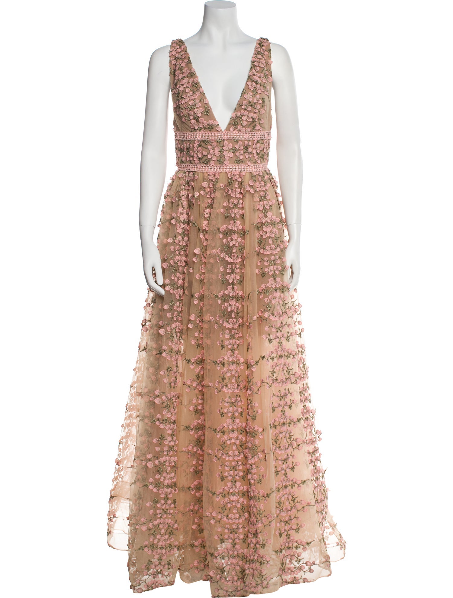 Bronx & Banco Lace Pattern Long Dress