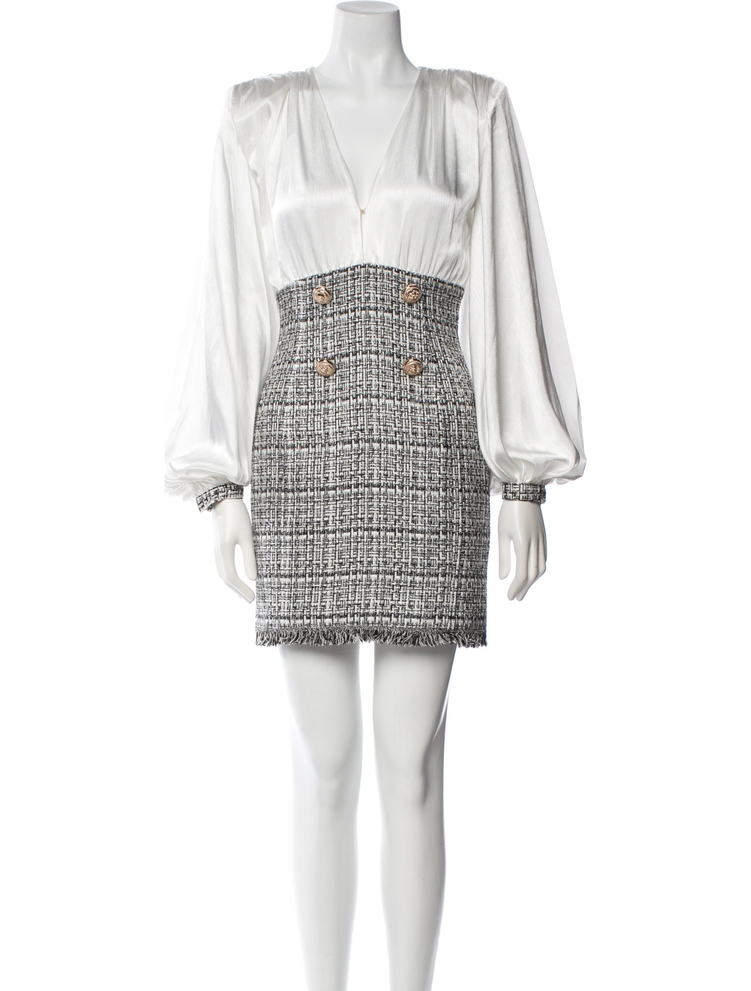 Bronx & Banco Tweed Pattern Mini Dress
