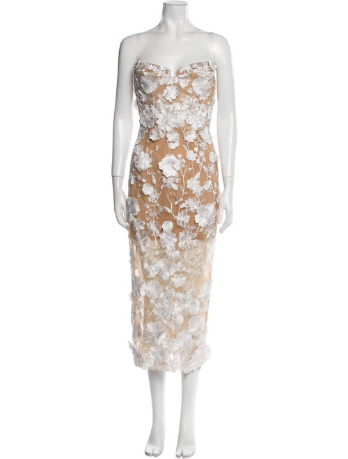 Bronx & Banco Lace Pattern Midi Length Dress