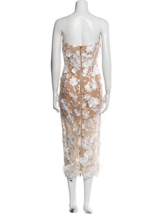 Bronx & Banco Lace Pattern Midi Length Dress