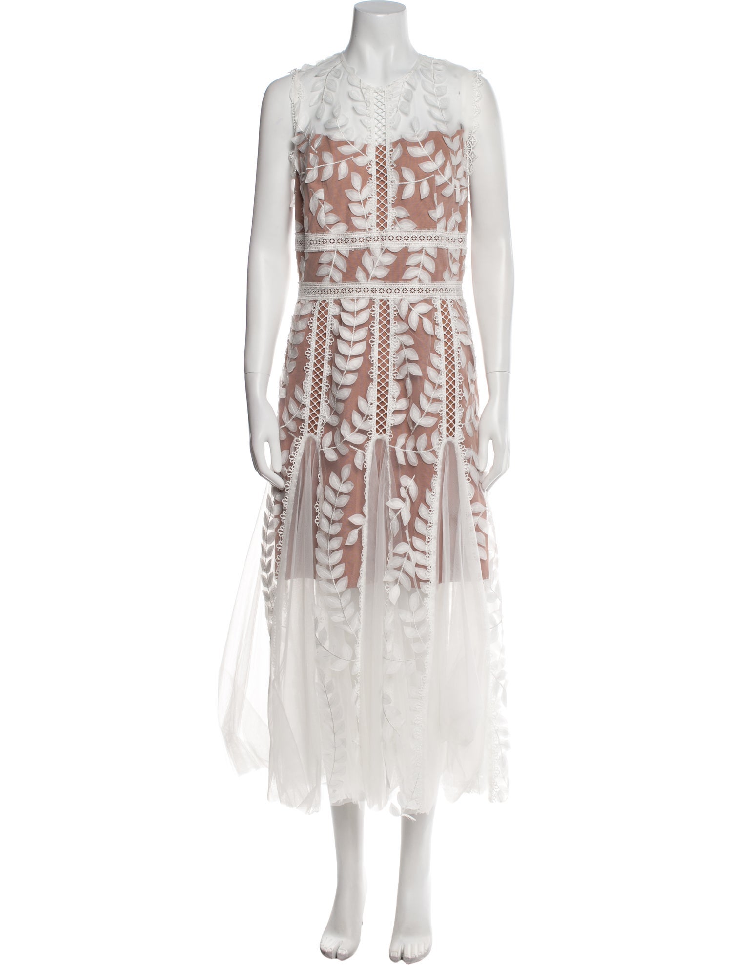 Bronx & Banco Lace Pattern Long Dress w/ Tags