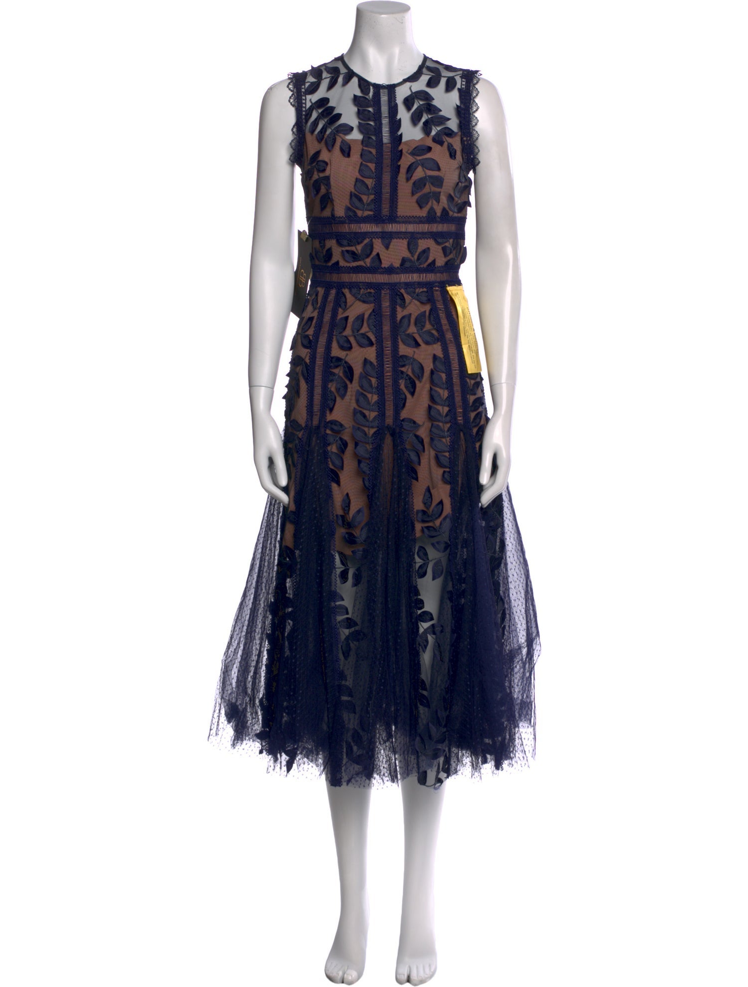 Bronx & Banco Lace Pattern Long Dress