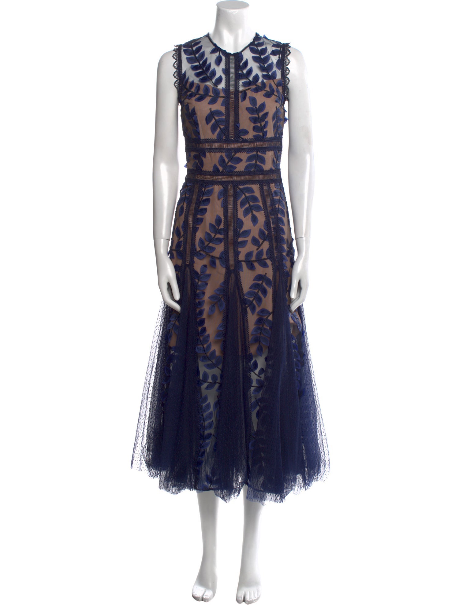 Bronx & Banco Lace Pattern Long Dress w/ Tags