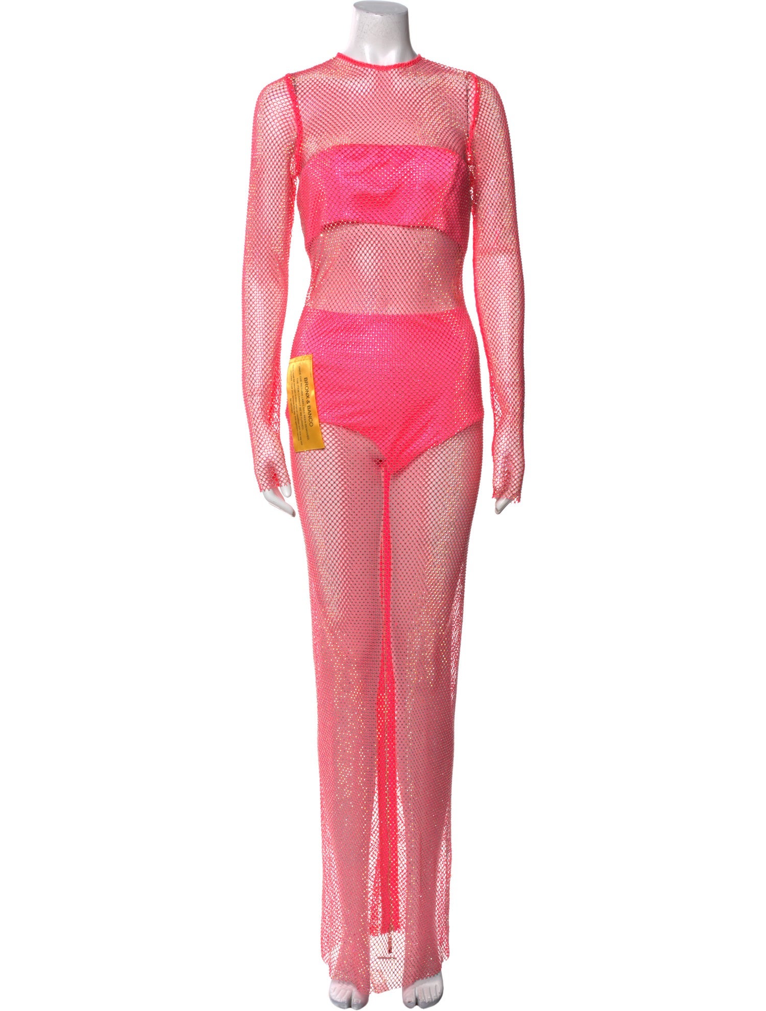 Bronx & Banco Lace Pattern Long Dress