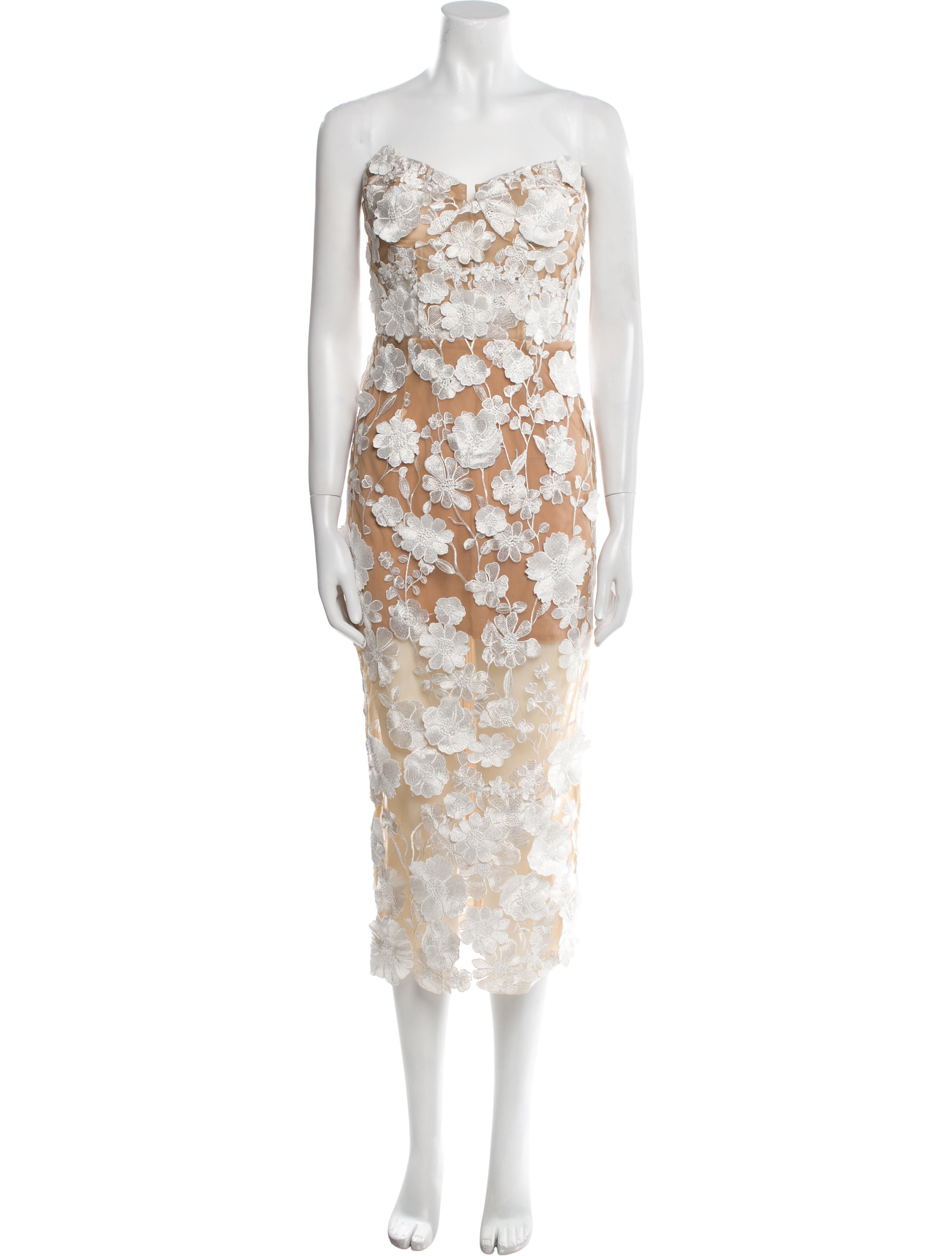 Bronx & Banco Lace Pattern Midi Length Dress