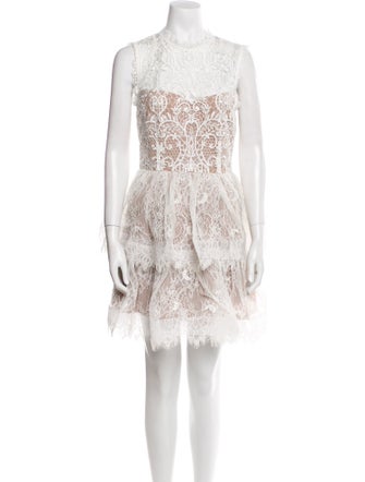Bronx & Banco Lace Pattern Mini Dress